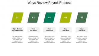Ways review payroll process ppt powerpoint presentation ideas samples cpb