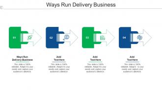 Ways Run Delivery Business Ppt Powerpoint Presentation Inspiration Design Templates Cpb