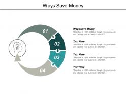 Ways save money ppt powerpoint presentation model graphics tutorials cpb