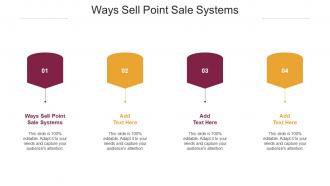 Ways Sell Point Sale Systems Ppt Powerpoint Presentation Show Cpb