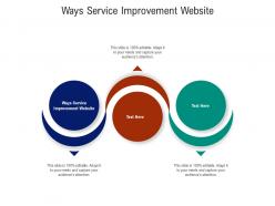Ways service improvement website ppt powerpoint presentation visual aids icon cpb