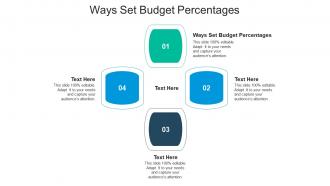 Ways set budget percentages ppt powerpoint presentation ideas cpb