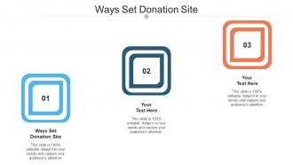 Ways Set Donation Site Ppt Powerpoint Presentation Rules Cpb