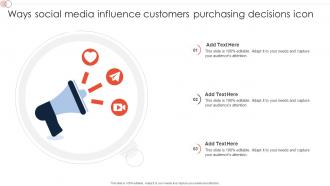 Ways Social Media Influence Customers Purchasing Decisions Icon