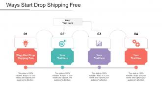 Ways Start Drop Shipping Free Ppt Powerpoint Presentation Ideas Graphics Cpb