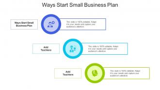 Ways Start Small Business Plan In Powerpoint And Google Slides