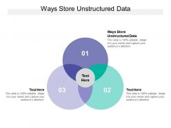 Ways store unstructured data ppt powerpoint presentation inspiration cpb