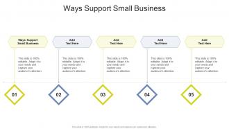 Ways Support Small Business In Powerpoint And Google Slides Cpb