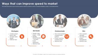 Ways That Can Improve Speed To Market
