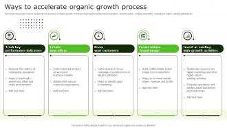 Ways To Accelerate Organic Growth Process