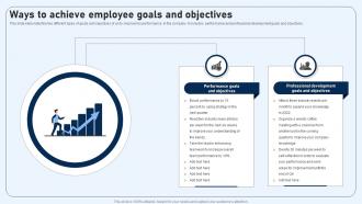 Ways To Achieve Employee Goals And Objectives