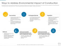 Ways to address environmental impact of construction project management tools ppt tips