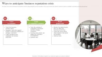 Ways To Anticipate Business Reputation Crisis Communication Stages For Delivering