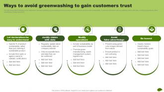 Ways To Avoid Greenwashing To Gain Customers Trust Adopting Eco Friendly Product MKT SS V