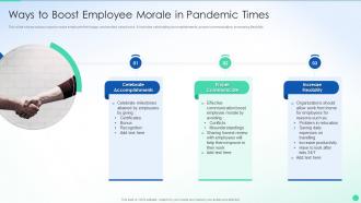 Ways To Boost Employee Morale In Pandemic Times