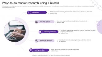 Ways To Do Market Research Using Linkedin