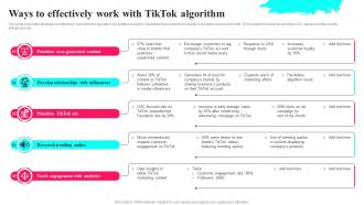 Ways To Effectively Work With Tiktok Algorithm Tiktok Marketing Tactics To Provide MKT SS V