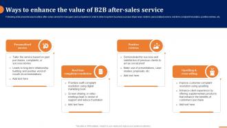 Ways To Enhance The Value Of B2b After Sales Service How To Build A Winning B2b Sales Plan