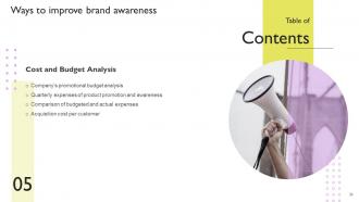 Ways To Improve Brand Awareness Powerpoint Presentation Slides