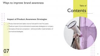Ways To Improve Brand Awareness Powerpoint Presentation Slides PPT Example