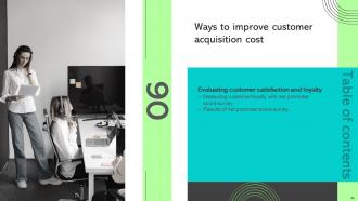 Ways To Improve Customer Acquisition Cost Powerpoint Presentation Slides Interactive Editable