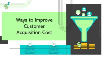Ways To Improve Customer Acquisition Cost Ppt Professional Graphics Pictures