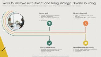 Ways To Improve Diverse Sourcing Methods D And I Organizational Culture PPT Example DTE SS V