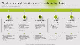 Ways To Improve Implementation Of Direct Referral Marketing Guide To Referral Marketing
