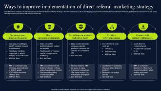 Ways To Improve Implementation Of Referral Marketing Promotional Techniques MKT SS V