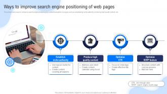 Ways To Improve Search Engine Positioning Of Web Pages