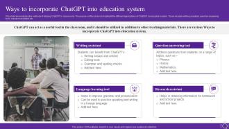 Ways To Incorporate Chatgpt Into Education System Open Ai Language Model It