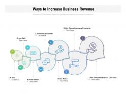 Ways to increase business revenue