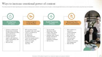 Ways To Increase Emotional Power Of Content Ppt File Professional
