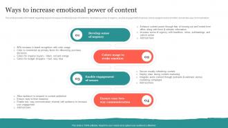 Ways To Increase Emotional Power Of Content Ppt Visual Aids Diagrams