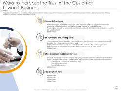 Ways to increase the trust of the customer gaining confidence consumers towards startup business