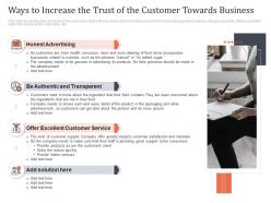 Ways to increase the trust of the customer towards business earn customer loyalty towards ppt microsoft