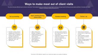 Ways To Make Most Out Of Client Visits