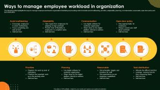 Ways To Manage Employee Workload In Organization