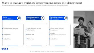 Ways To Manage Workflow Improvement Across Hr Department