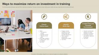 Ways To Maximize Return On Investment In Training