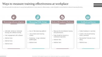 Ways To Measure Training Effectiveness At Workplace