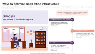 Ways To Optimize Small Office Infrastructure