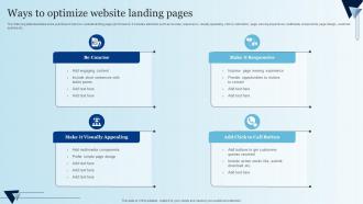 Ways To Optimize Website Landing Pages Integrating Mobile Marketing MKT SS V