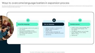 Ways To Overcome Language Barriers Key Steps Involved In Global Product Expansion