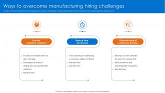 Ways To Overcome Manufacturing Hiring Challenges