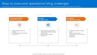 Ways To Overcome Operational Hiring Challenges