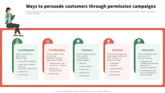 Ways To Persuade Customers Permission Implementing Execute Permission Marketing Campaigns MKT SS V