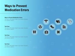 Ways to prevent medication errors ppt powerpoint presentation outline picture