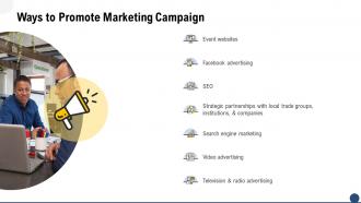 Ways to promote marketing campaign ppt slides graphics tutorials