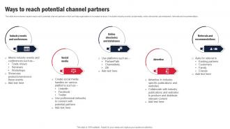 Ways To Reach Potential Channel Partners Channel Partner Program Strategy SS V